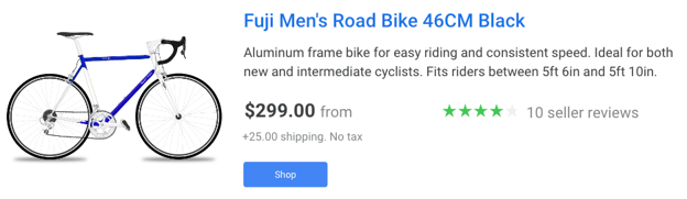Google shopping cycle online
